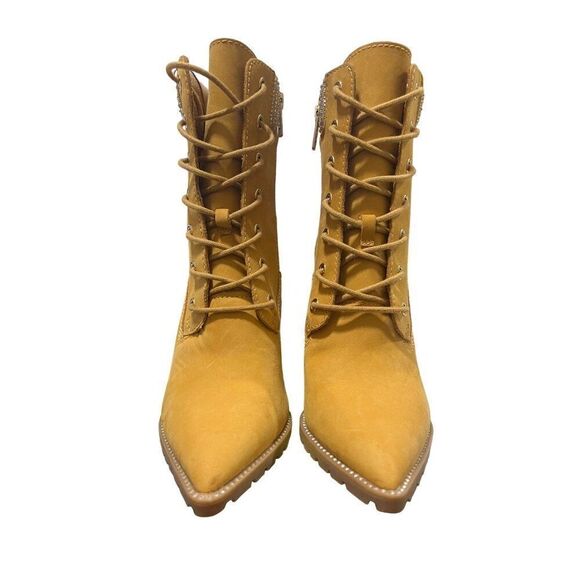 Steve‎ Madden Karmen Cognac Studded Ankle Boots NWOT - Picture 8 of 9